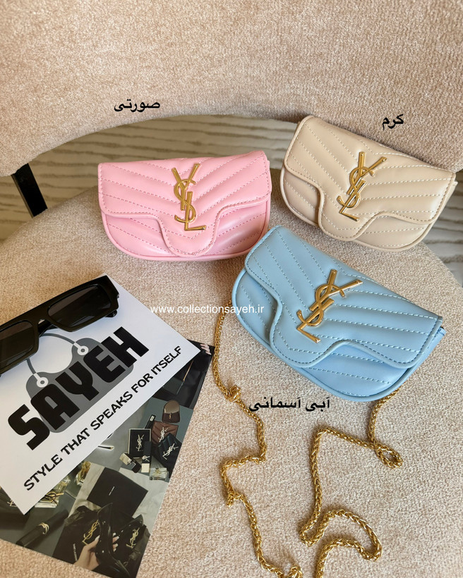 کیف دوشی دخترانه مدل رز YSL