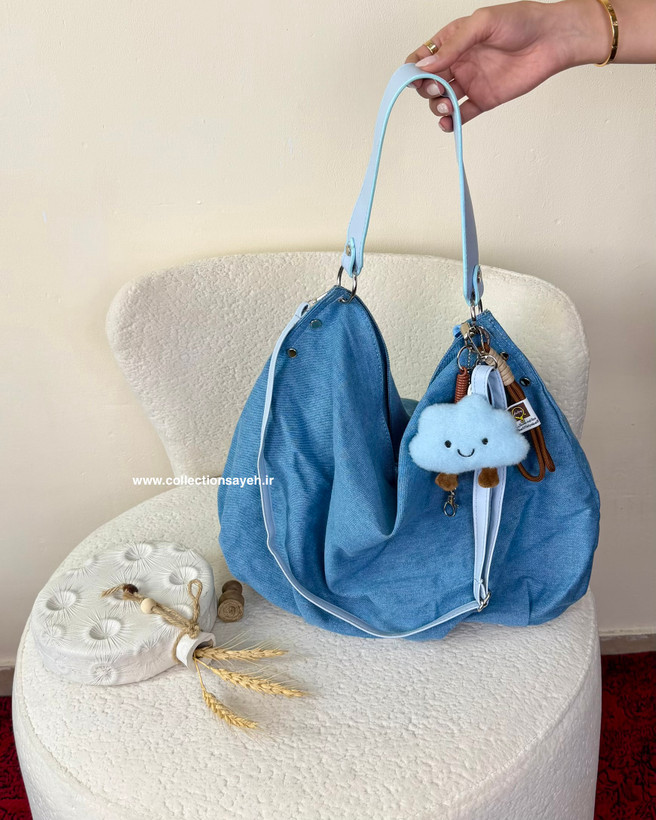 کیف شل دخترانه پارچه کتان وارداتی مدل جولی